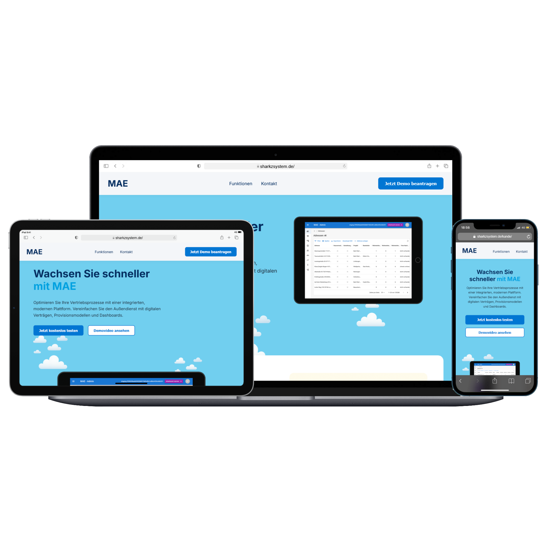 MAE – Landingpage für digitale Vertriebs- und Partnerstrukturen