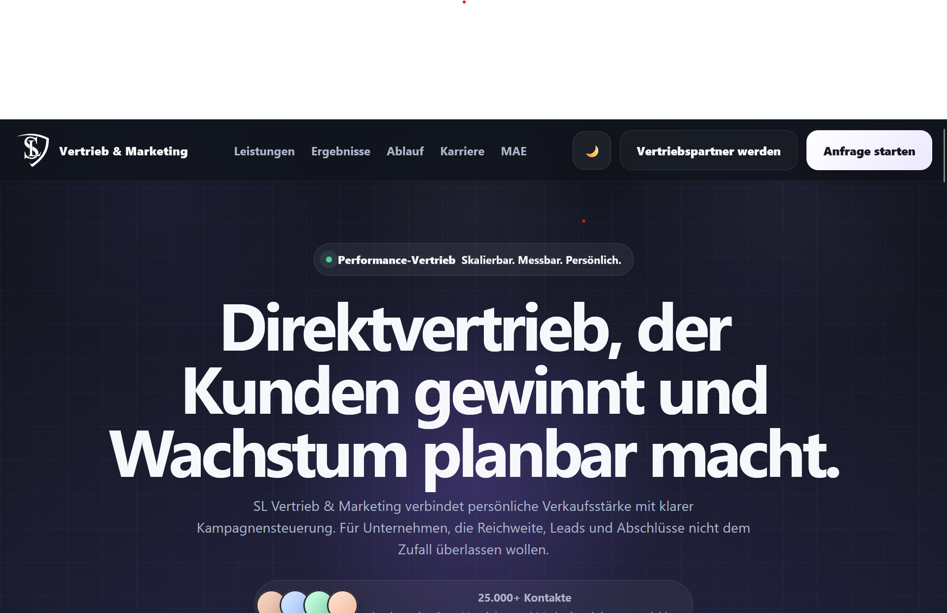 SL Vertrieb und Marketing Website